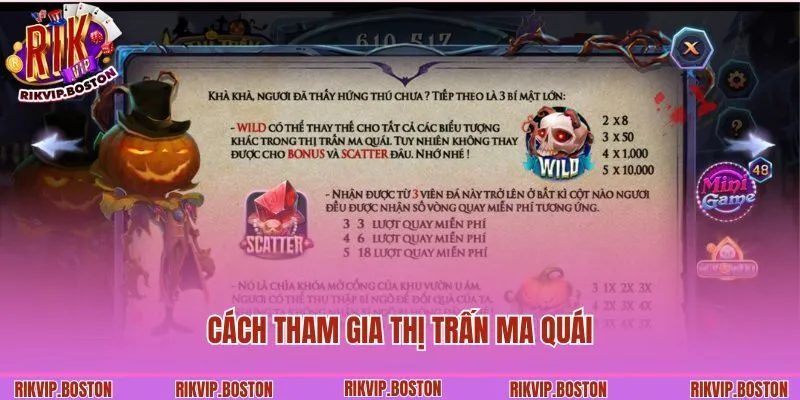 Cách tham gia Thị trấn ma quái Rikvip